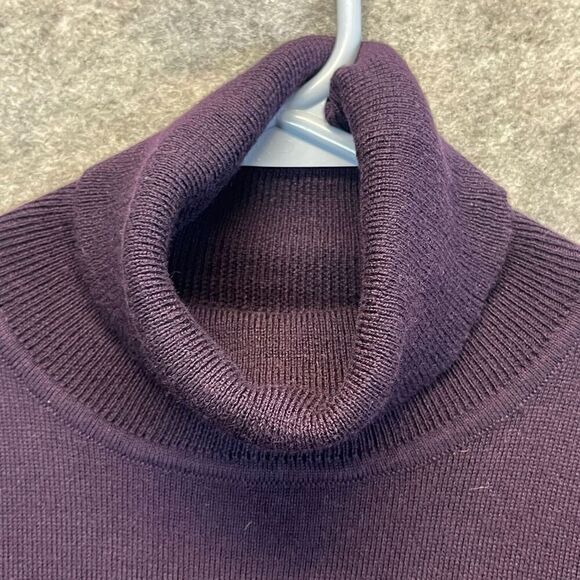 LAUREN RALPH LAUREN Sweater Women's Small Purple Turtle Neck Merino Wool Cotton - Picture 4 of 11